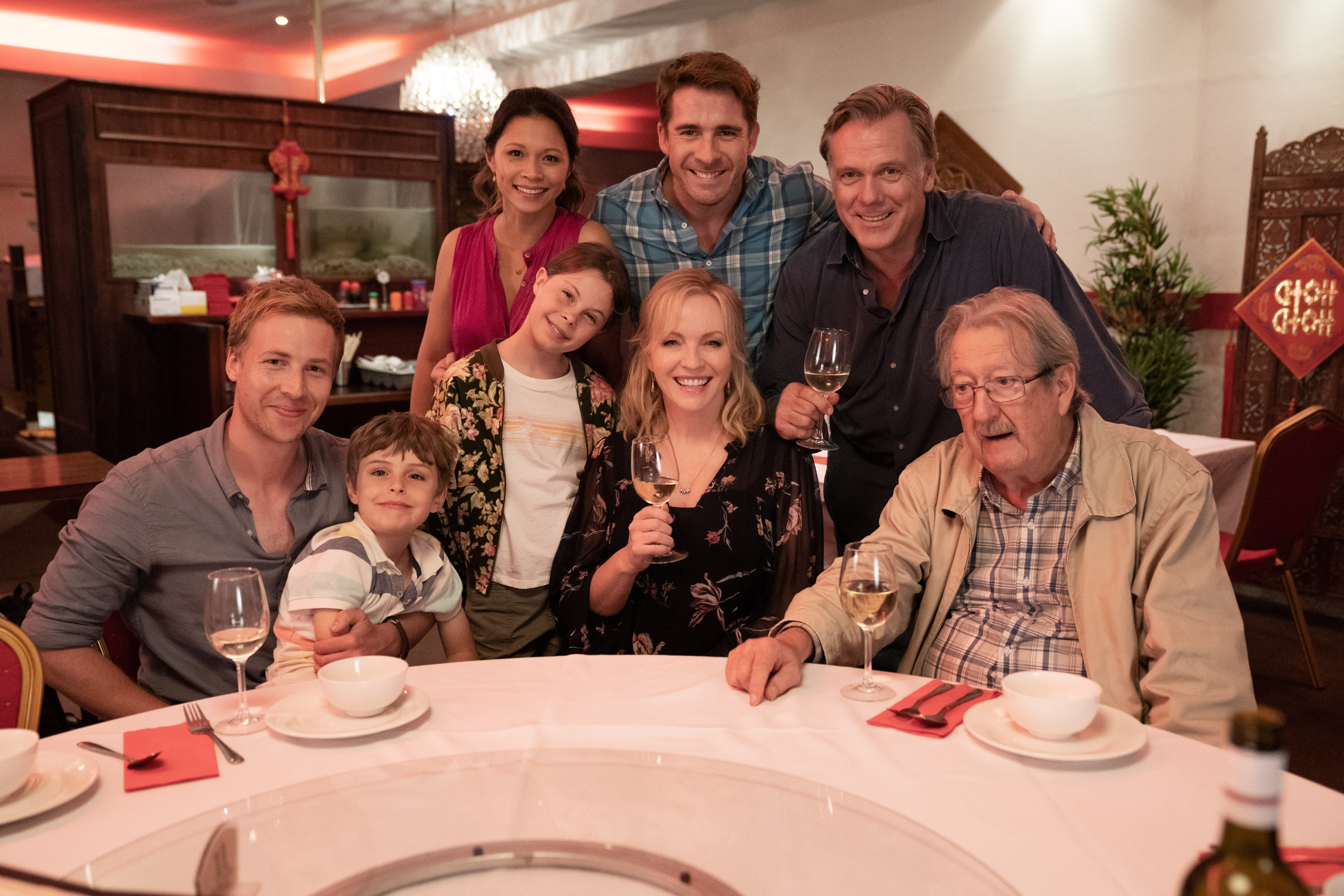 Michael Caton, Rebecca Gibney, Erik Thomson, Willow Speers, Kaspar Frost, Angus McLaren, HaiHa Le, and Hugh Sheridan in Back to the Rafters (2021)