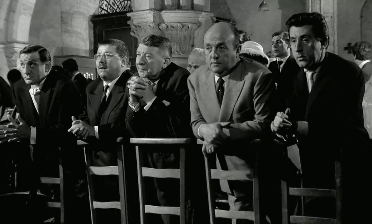 Francis Blanche, Bernard Blier, Robert Dalban, Jean Lefebvre, and Lino Ventura in Crooks in Clover (1963)