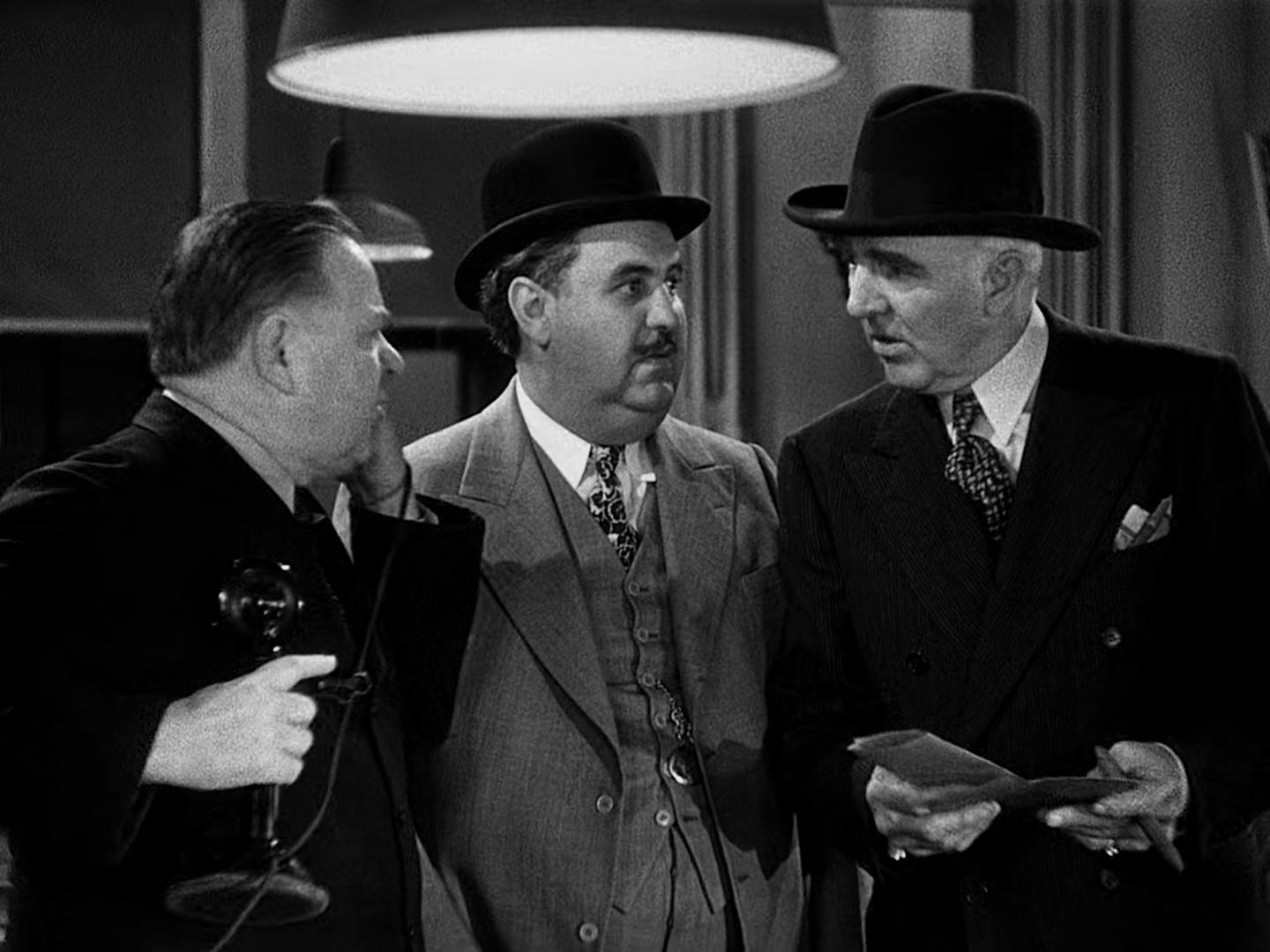 Billy Gilbert, Clarence Kolb, and Gene Lockhart in His Girl Friday (1940)