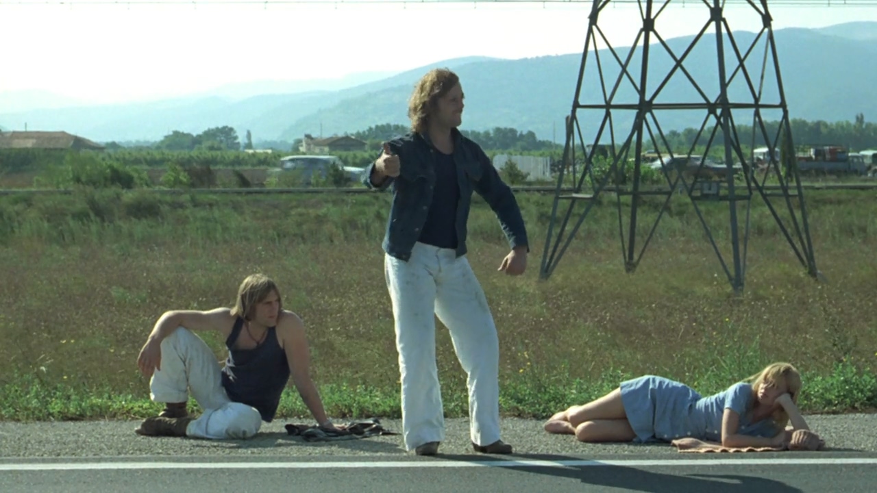 Gérard Depardieu, Patrick Dewaere, and Miou-Miou in Going Places (1974)