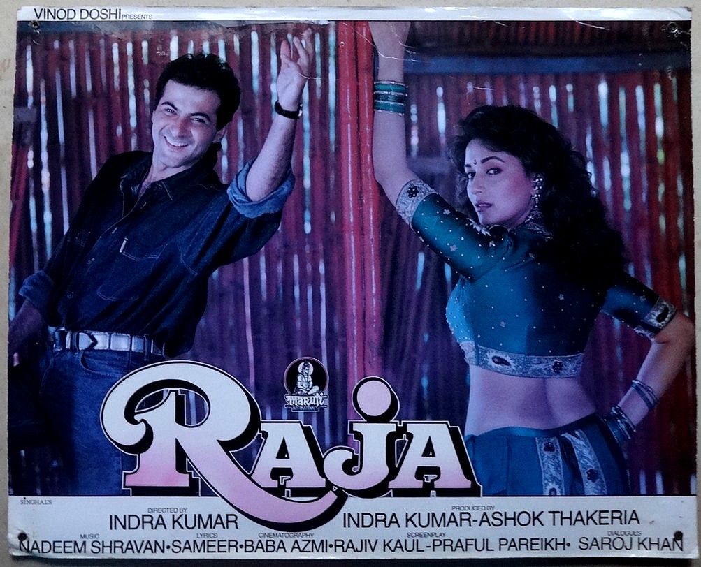 Madhuri Dixit and Sanjay Kapoor in Raja (1995)