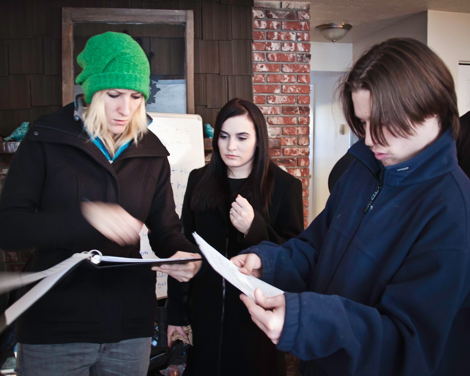 Behind the screens of Father Kresniks Nightmares with the director and script supervisor.