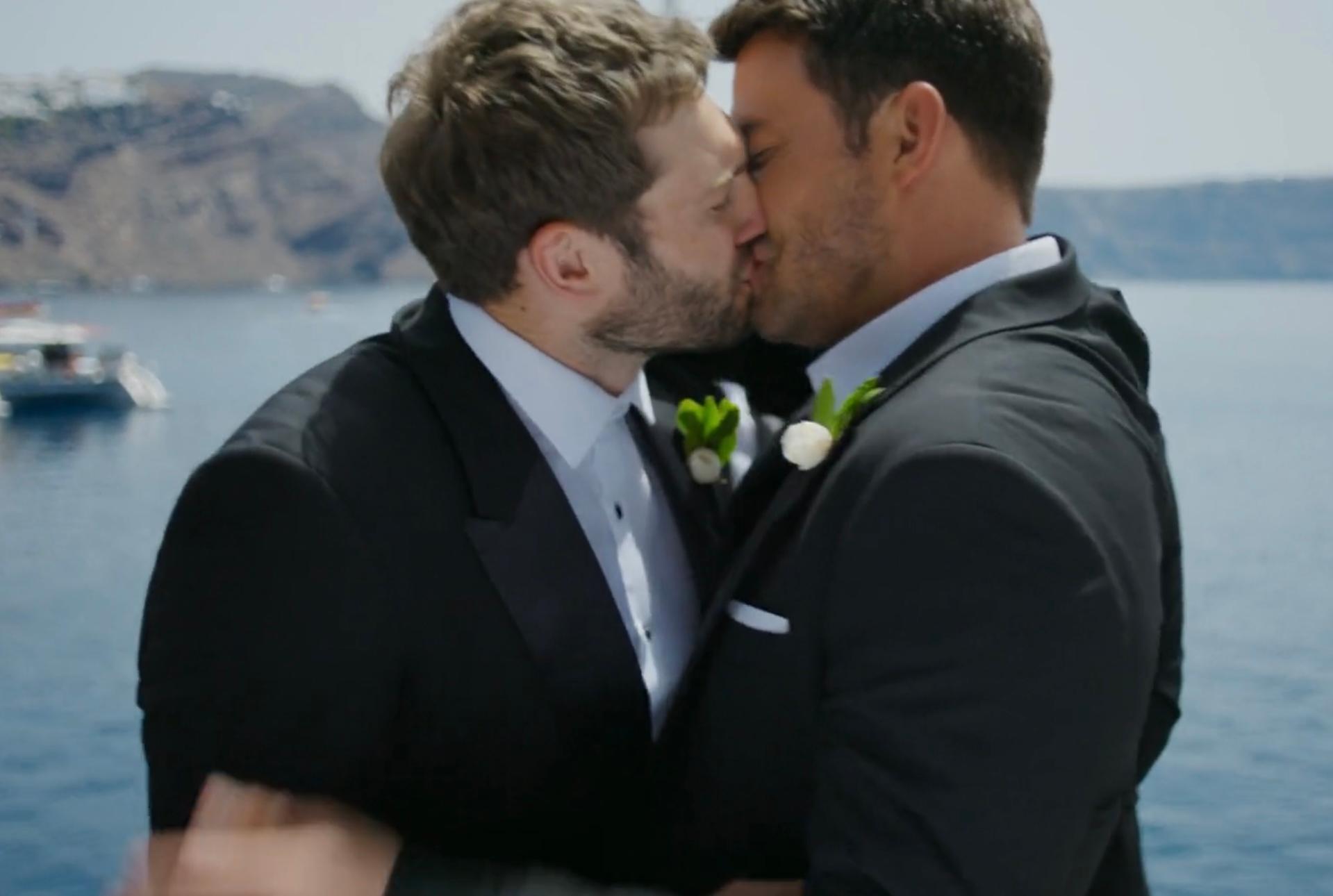 Jonathan Bennett and Alexander Lincoln in The Groomsmen: Second Chances (2024)