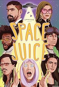 Branden Wilbarger, Jess Adams, Shannon Dee, Keri Jenzer, Caleb Thomas, Jordan Wiseley, and Derek Cappuccino Brown in Space Juice (2021)