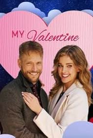 Ashley Newbrough and Jon Cor in The Valentine Competition (2021)