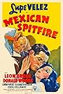 Leon Errol, Lupe Velez, and Donald Woods in Mexican Spitfire (1939)