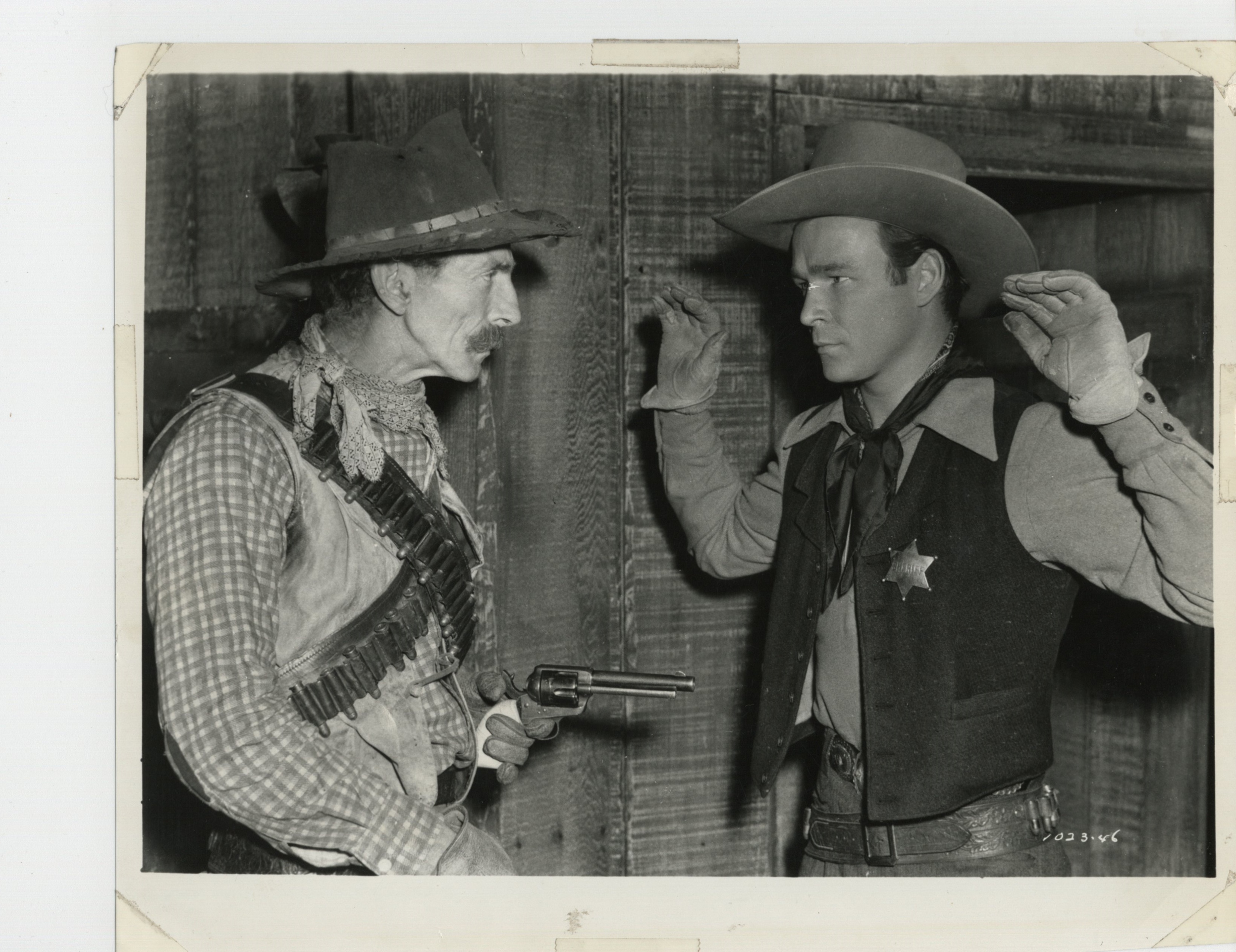 Roy Rogers and Jim Corey in Robin Hood of the Pecos (1941)