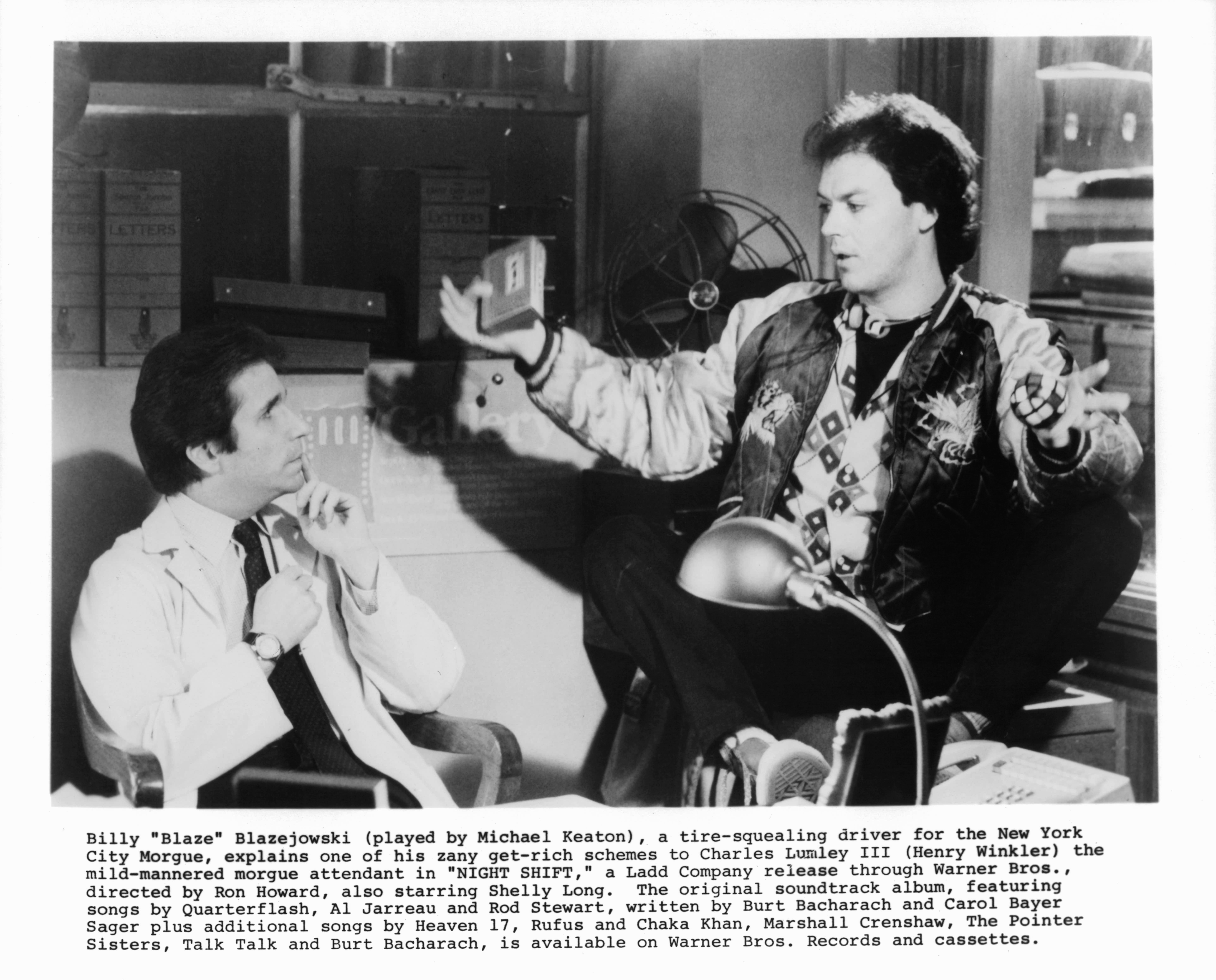 Michael Keaton and Henry Winkler in Night Shift (1982)