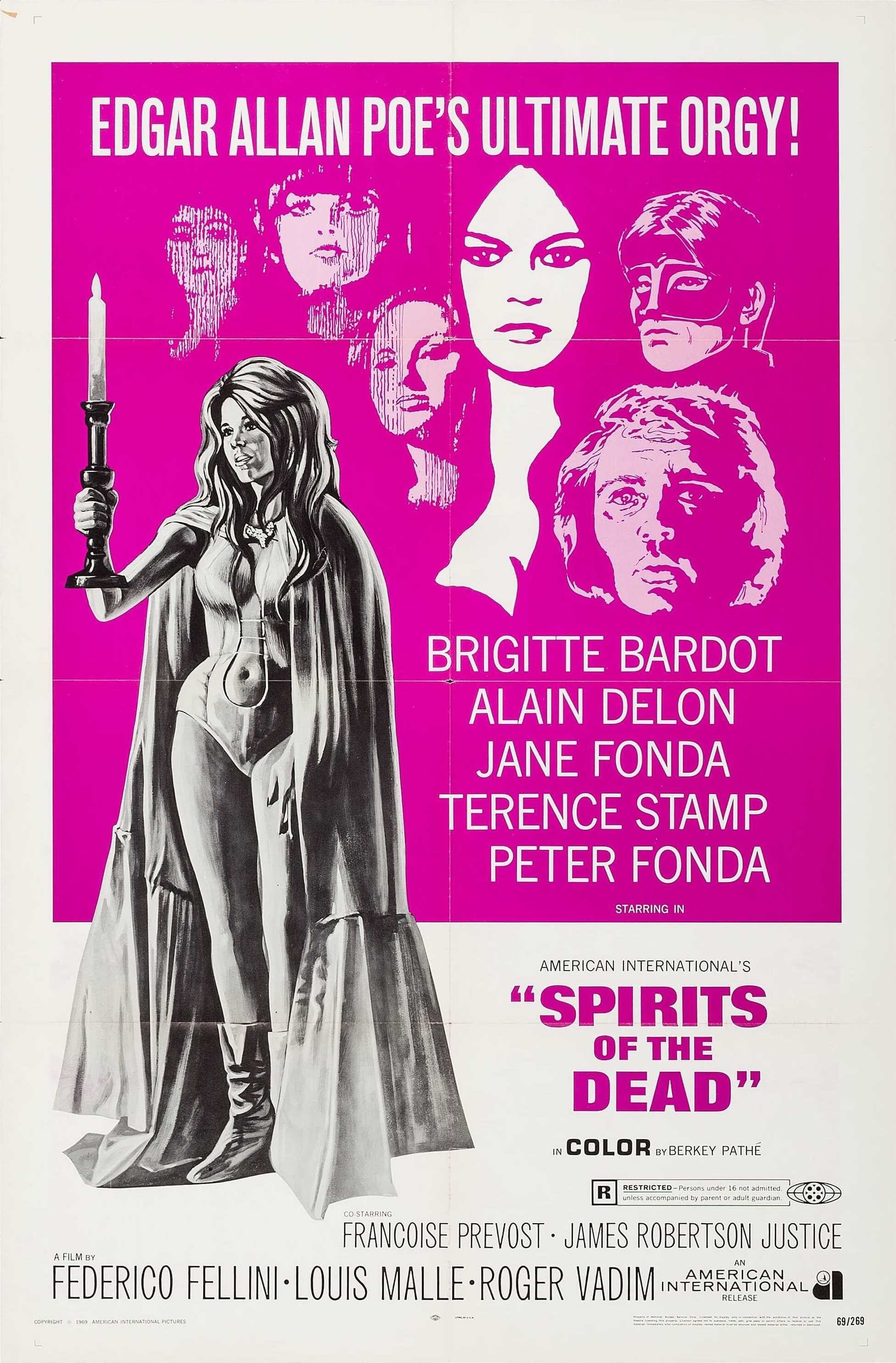 Brigitte Bardot, Jane Fonda, Terence Stamp, and Alain Delon in Spirits of the Dead (1968)