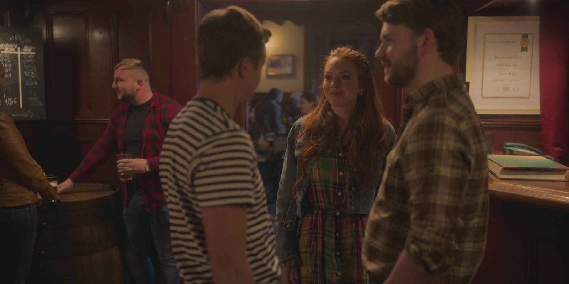 Lindsay Lohan, Ed Speleers, and James Rottger in Irish Wish (2024)