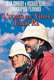 Sean Connery, Michael Caine, Christopher Plummer, and Saeed Jaffrey in L'uomo che volle farsi re (1975)