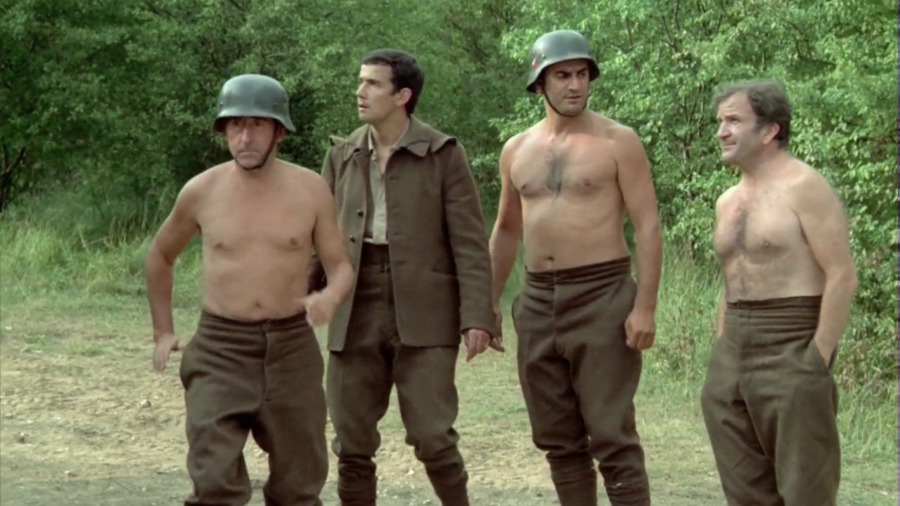 Alain Doutey, Jean Lefebvre, Aldo Maccione, and Pierre Mondy in Mais où est donc passée la 7ème compagnie (1973)