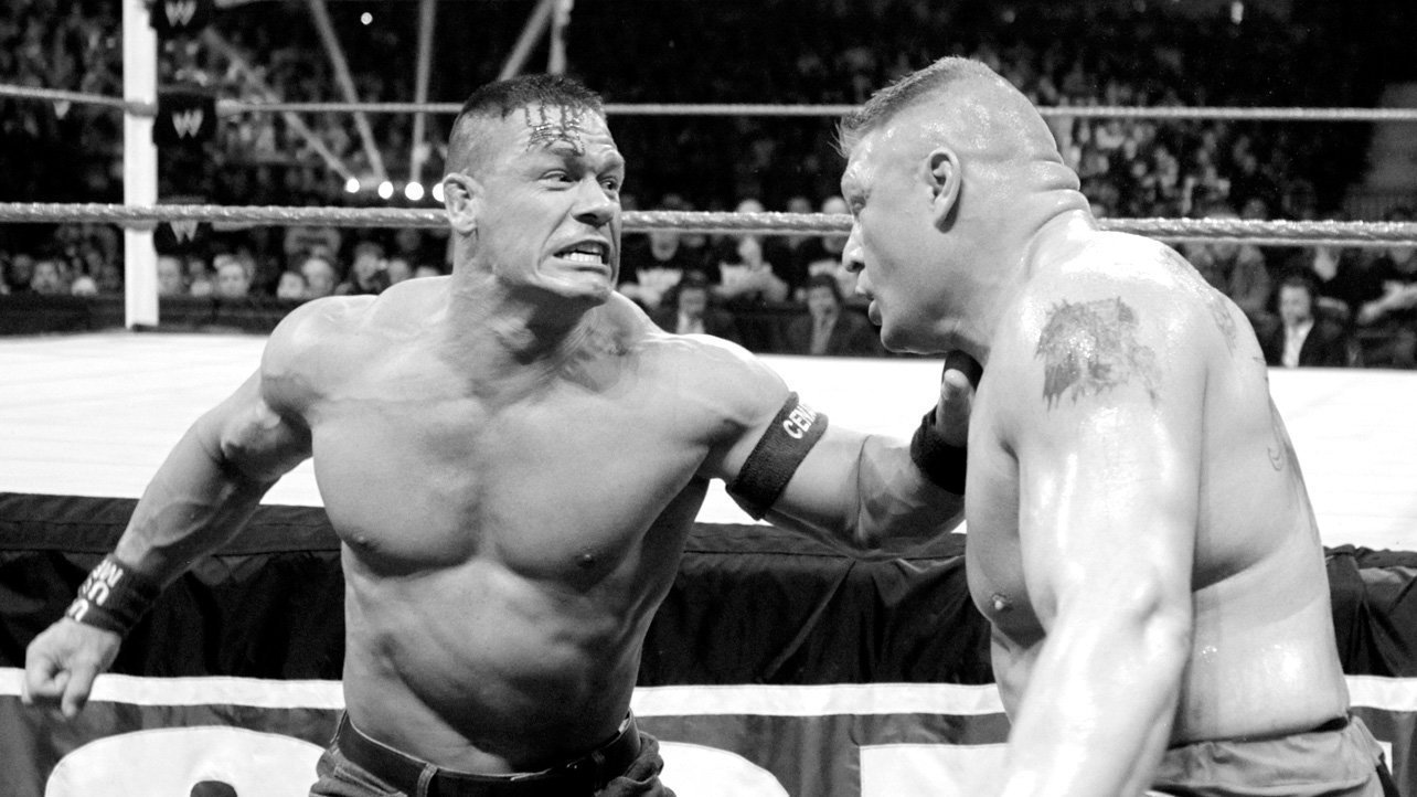 John Cena and Brock Lesnar in Extreme Rules (2012)