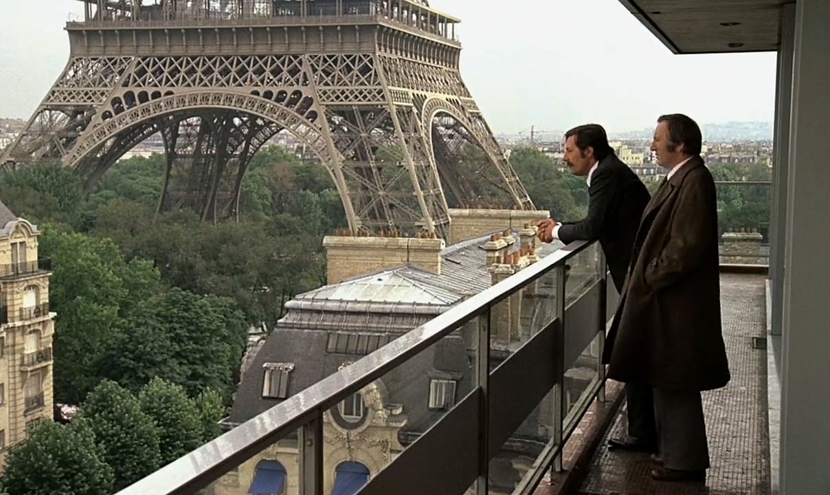 Paul Le Person and Jean Rochefort in The Tall Blond Man with One Black Shoe (1972)