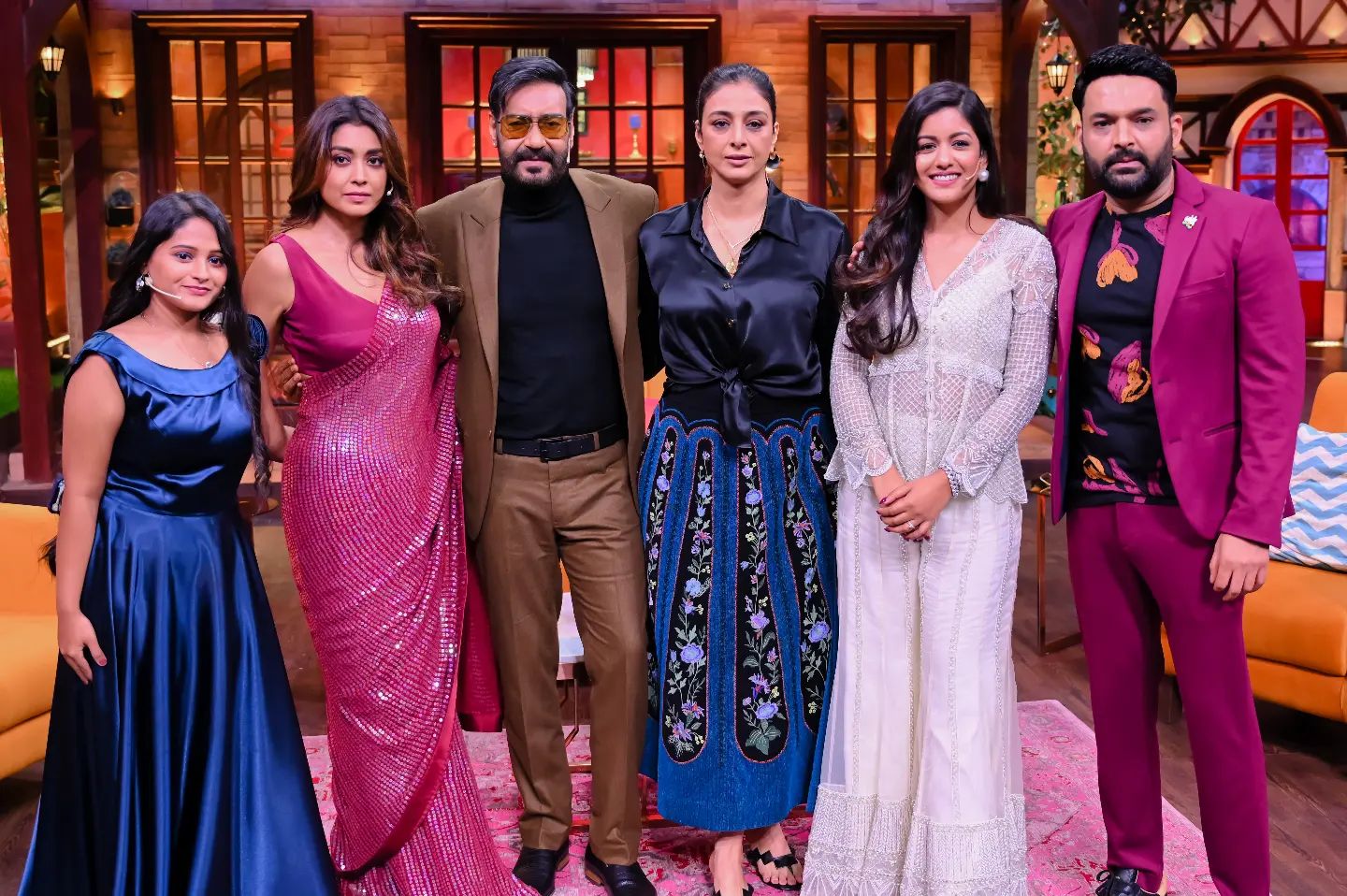 Tabu, Ajay Devgn, Shriya Saran, Ishita Dutta, and Mrunal Jadhav in Drishyam 2 (2022)