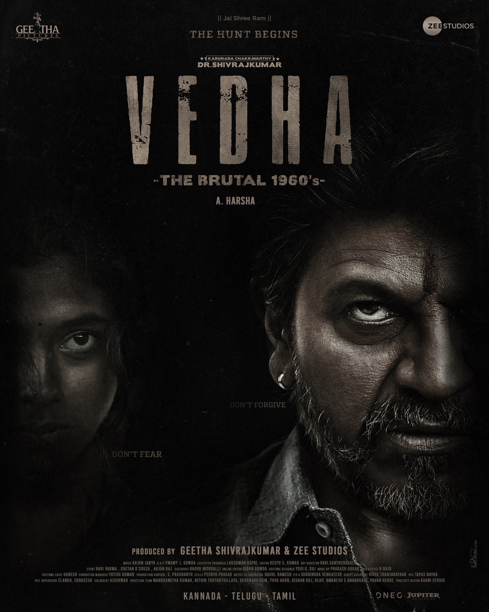 Ganavi Laxman and Shivarajkumar in Vedha (2022)