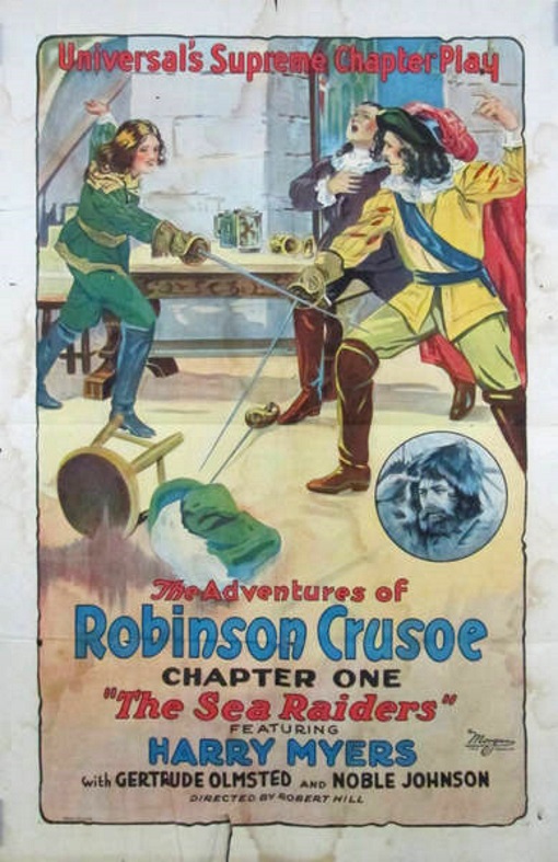 Aaron Edwards, Harry Myers, and Scott Pembroke in The Adventures of Robinson Crusoe (1922)