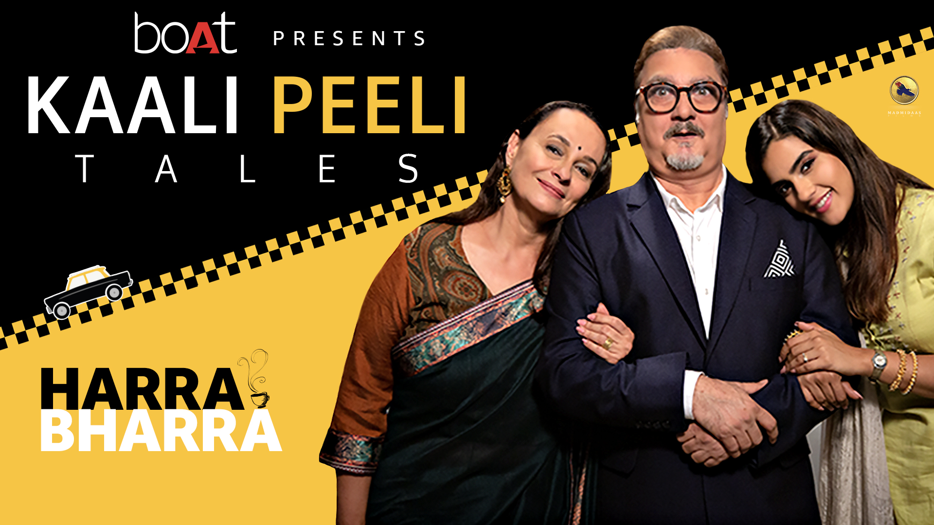 Vinay Pathak, Soni Razdan, and Kavya Thapar in Kaali Peeli Tales (2021)