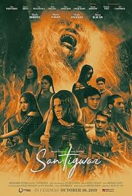 Pam Gonzales, Emie Conjurado, Aubrey Miles, Lui Manansala, Alexa Ilacad, Michelle Liggayu, Marlo Mortel, Paulo Angeles, Marco Gallo, and Keann Johnson in Santigwar (2019)