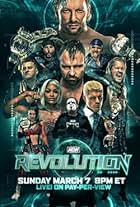 Steve Borden, Chris Jericho, Nick Massie, Darby Allin, Matt Massie, Kenny Omega, Cody Rhodes, Hikaru Shida, Brian Cage, Jonathan Good, and Maxwell Friedman in All Elite Wrestling: Revolution (2021)