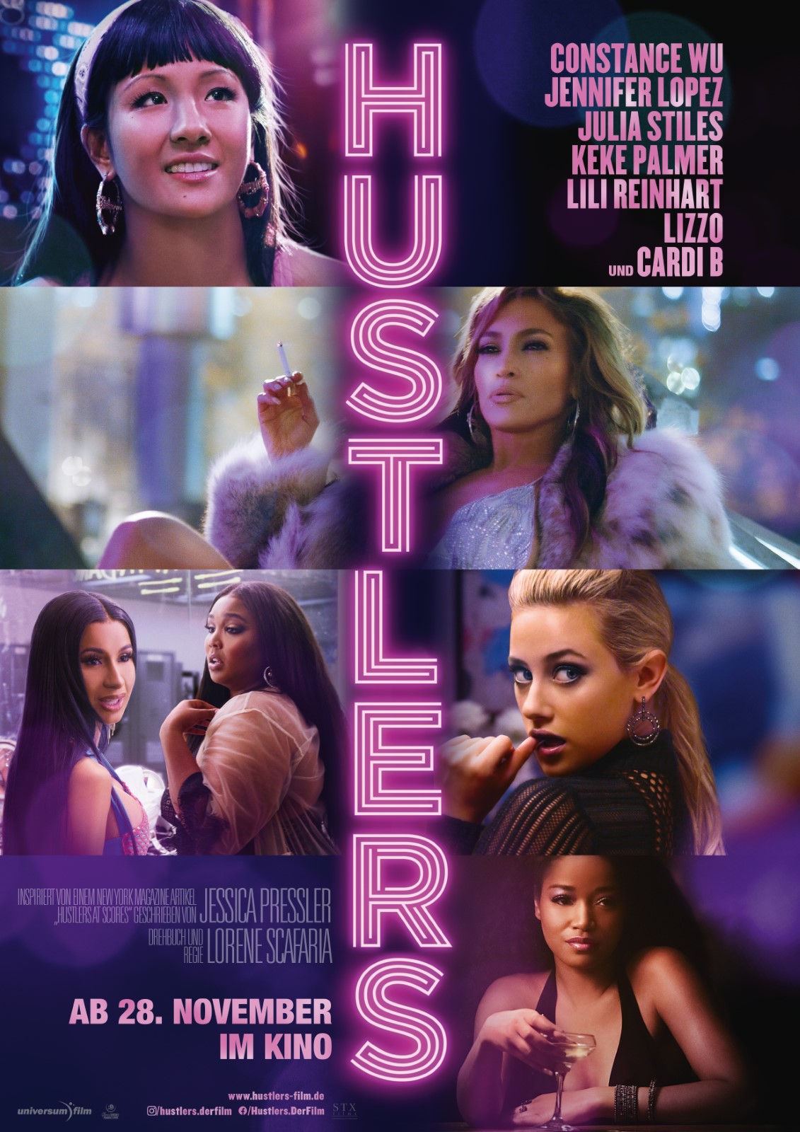 Jennifer Lopez, Keke Palmer, Constance Wu, Lili Reinhart, Lizzo, and Cardi B in Hustlers (2019)