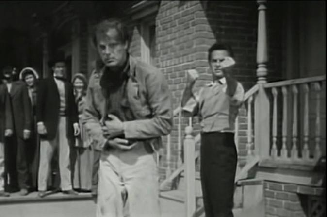 Charles Cooper and William Hudson in The Restless Gun (1957)