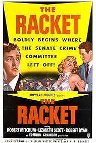 Robert Mitchum, Robert Ryan, and Lizabeth Scott in The Racket (1951)