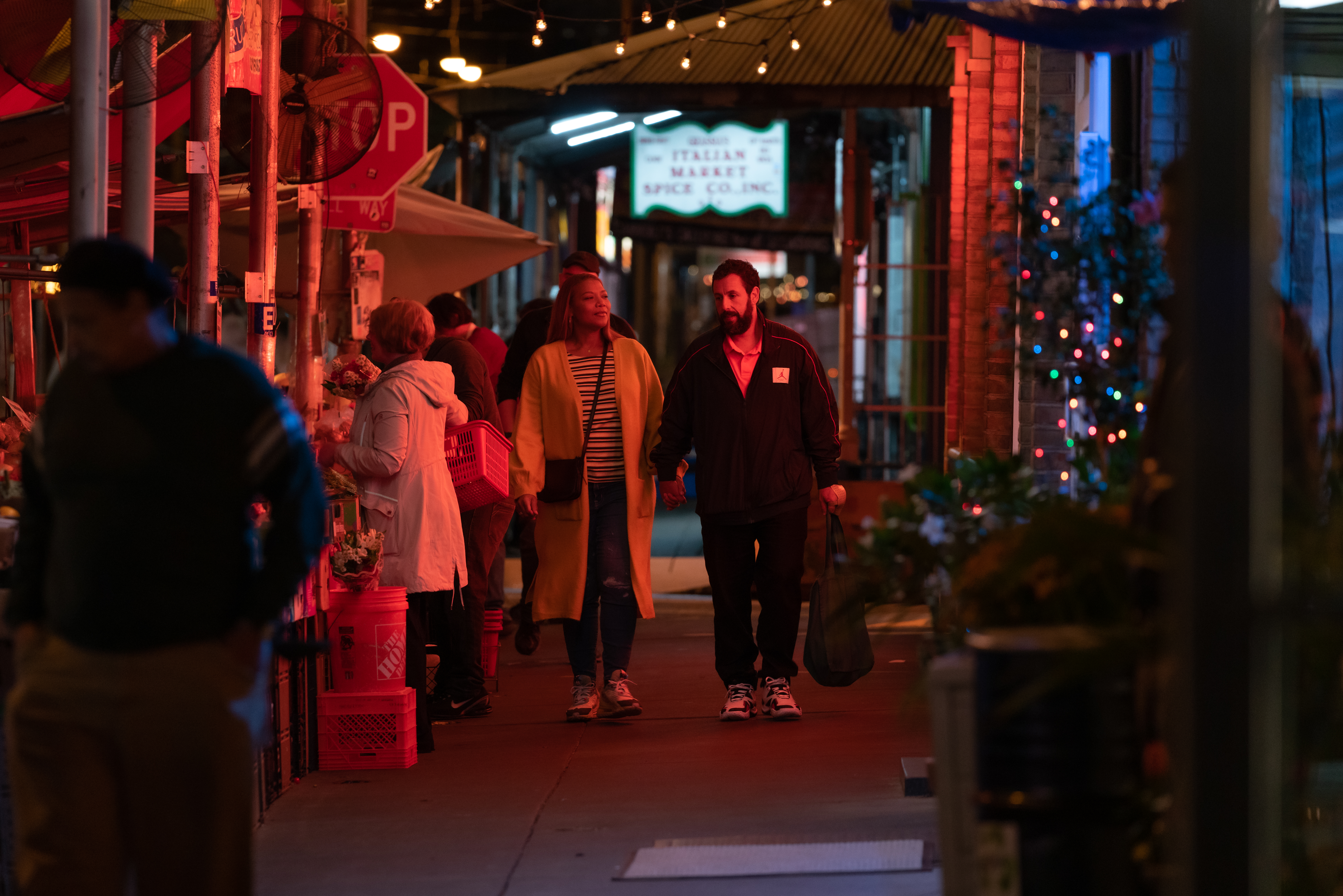 Adam Sandler and Queen Latifah in Hustle (2022)