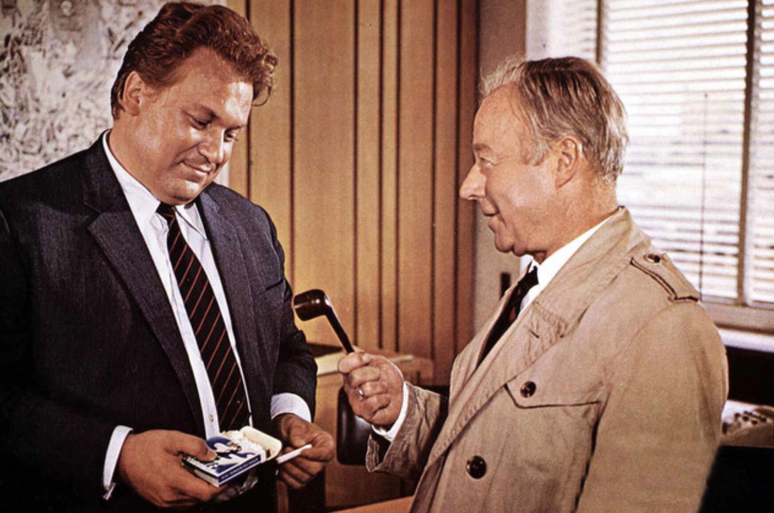 Heinz Rühmann and Günther Stoll in Enter Inspector Maigret (1966)