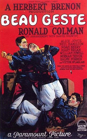 Noah Beery, Ronald Colman, and Ralph Forbes in Beau Geste (1926)