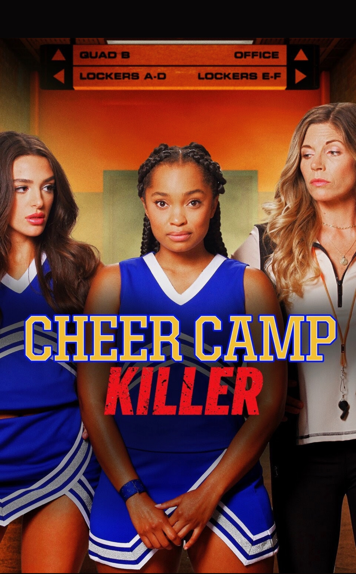 Andrea Bogart, Sydney Malakeh, and Mariah Robinson in Cheer Camp Killer (2020)