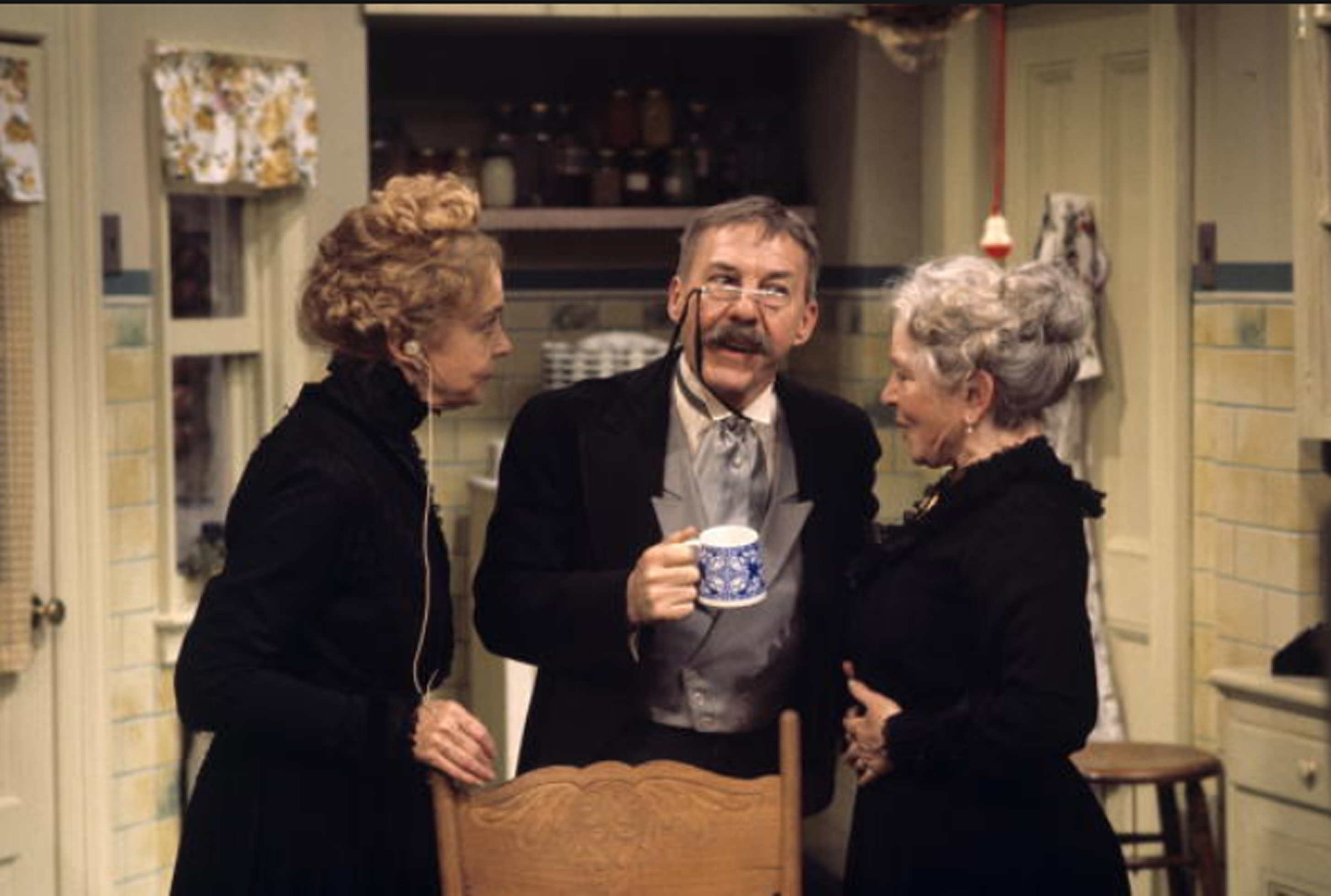 Lillian Gish, Helen Hayes, and David Wayne in Arsenic and Old Lace (1969)