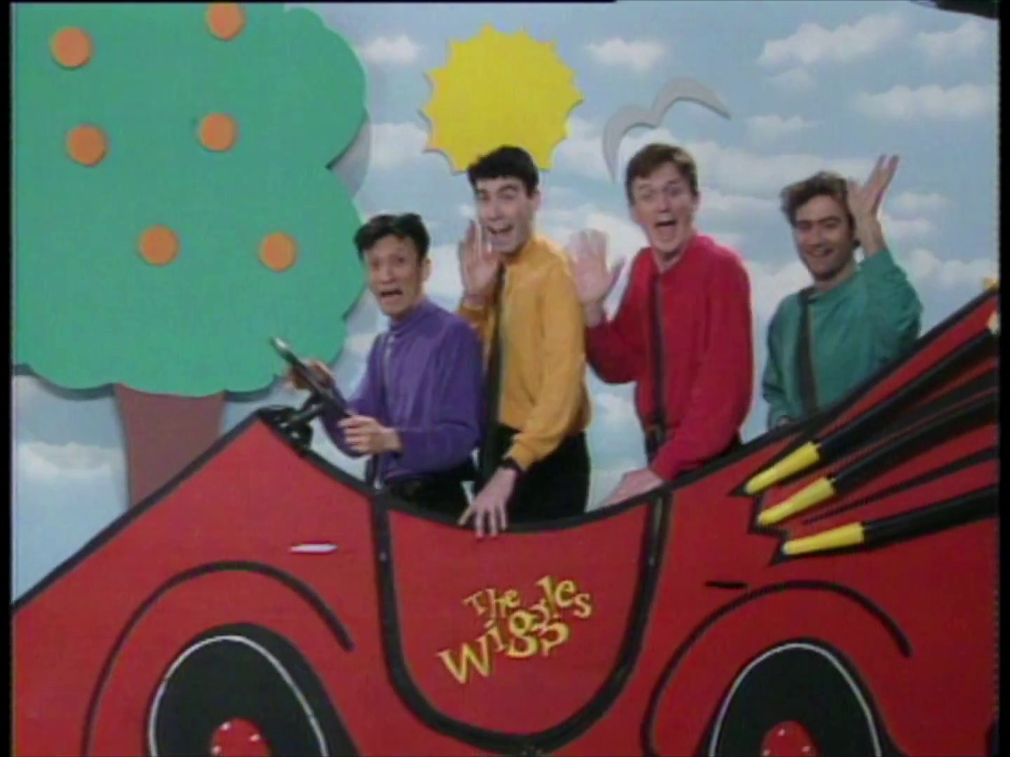 Murray Cook, Jeff Fatt, Anthony Field, and Greg Page in The Wiggles: Dance Party (1995)