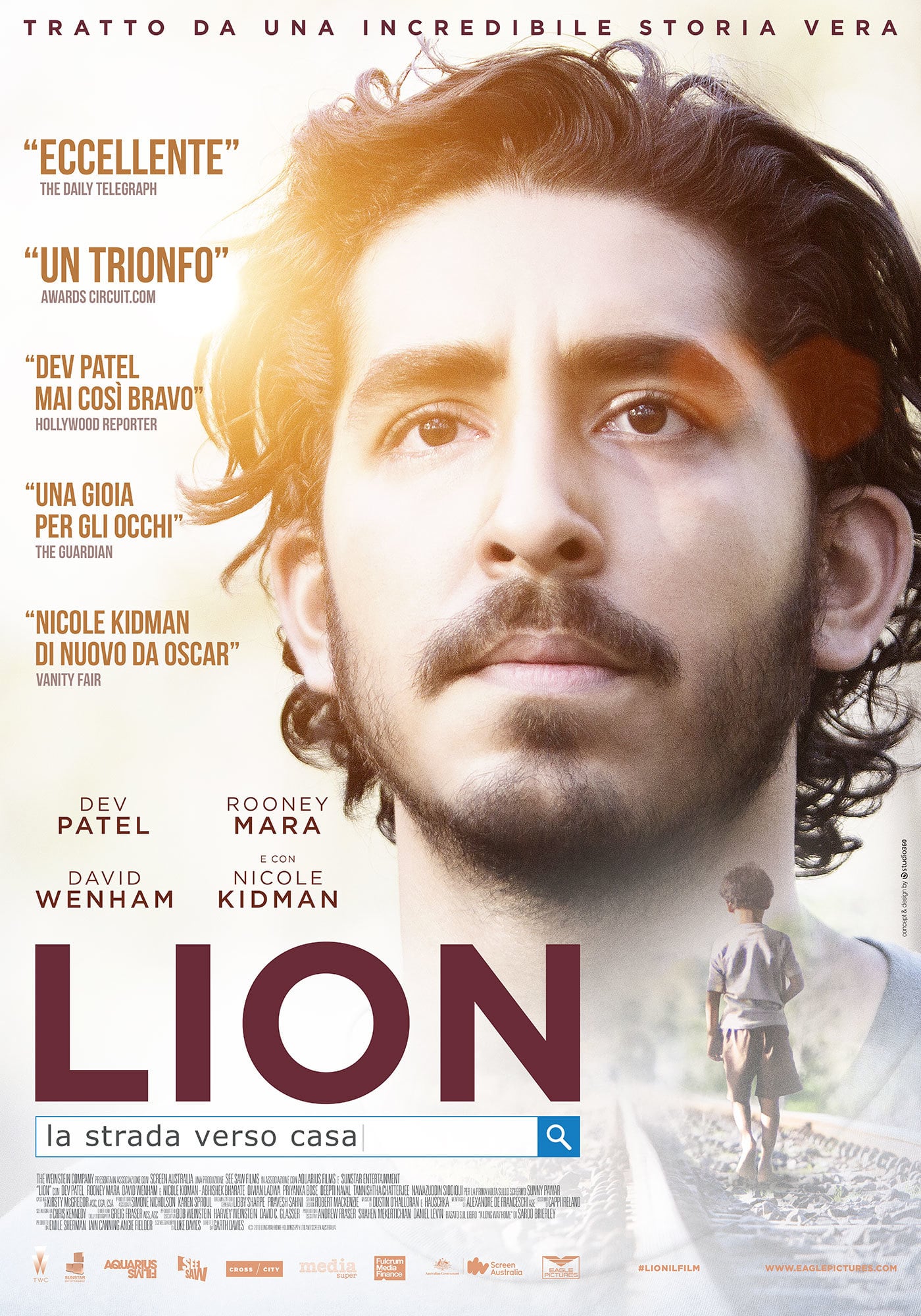 Dev Patel and Sunny Pawar in Lion (2016)