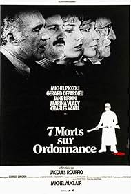 Gérard Depardieu, Jane Birkin, Michel Piccoli, Charles Vanel, and Marina Vlady in 7 morts sur ordonnance (1975)