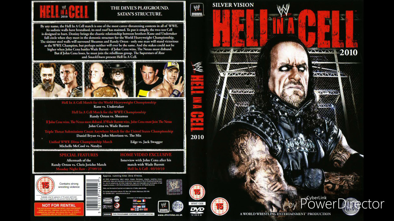 Mark Calaway, Glenn Jacobs, John Cena, Randy Orton, Stephen Farrelly, and Stu Bennett in WWE Hell in a Cell (2010)