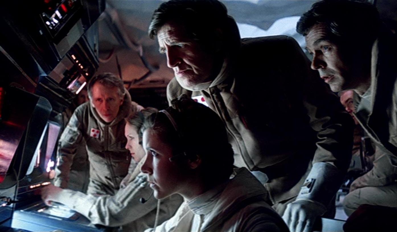 Carrie Fisher, Bruce Boa, Jerry Harte, Burnell Tucker, and Stephanie English in Star Wars: Episode V - The Empire Strikes Back (1980)