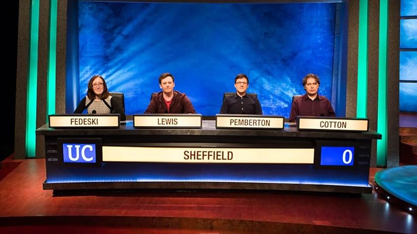 Amy Fedeski, Jack Lewis, Edward Pemberton, and Ben Cotton in University Challenge (1962)