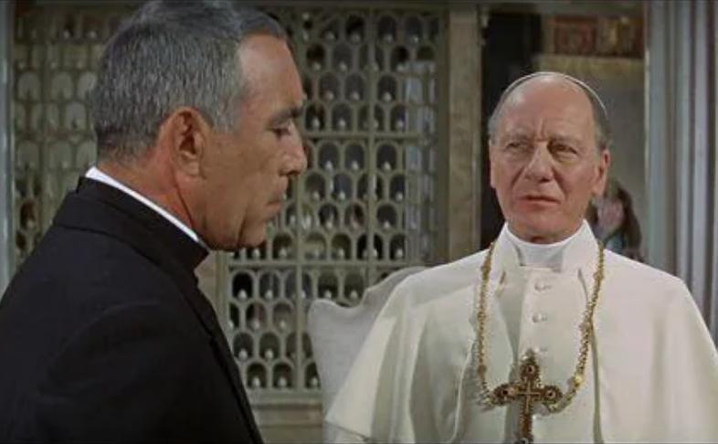 John Gielgud and Anthony Quinn in The Shoes of the Fisherman (1968)