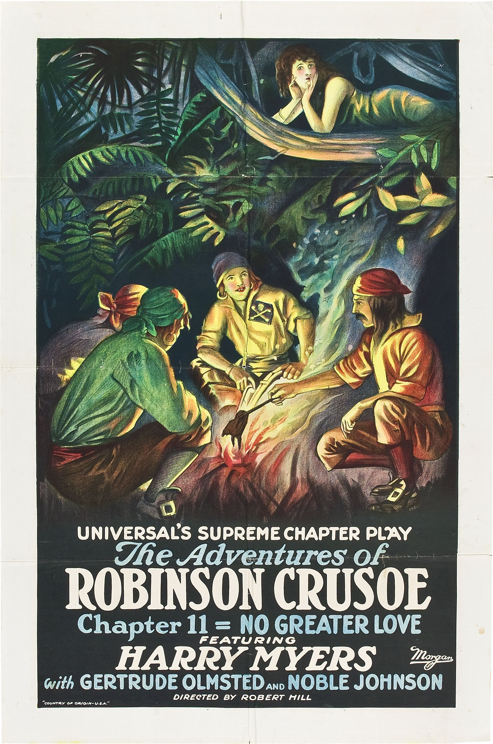 Gertrude Claire, Harry Myers, Gertrude Olmstead, and Scott Pembroke in The Adventures of Robinson Crusoe (1922)