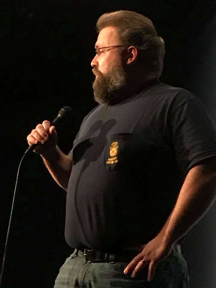 On stage at Wiley's Comedy Club in Dayton, OH.