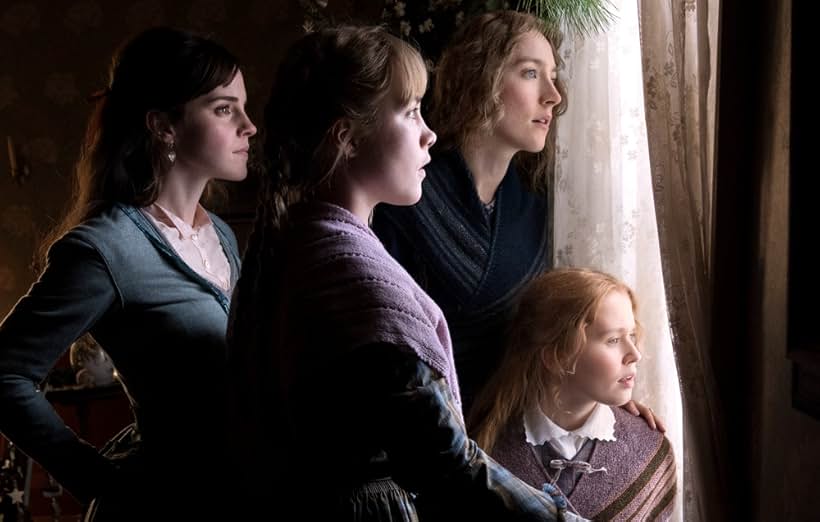 Emma Watson, Saoirse Ronan, Florence Pugh, and Eliza Scanlen in Little Women (2019)