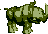 Sprite of Rambi from Donkey Kong Land on the Super Game Boy, as he appears in Jungle Jaunt