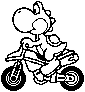 Stamp of Yoshi, from Mario Kart 8.