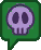 A status icon for Poison in Paper Mario: The Thousand-Year Door.