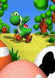 Yoshi waving goodbye to some Egglings