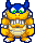 Rookie's overworld sprite from Mario & Luigi: Superstar Saga.