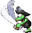 Sprite from Donkey Kong Country 2: Diddy's Kong Quest (green)