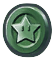 A cropped screenshot showing a Black Coin from Super Mario Run.