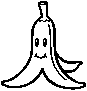 Stamp of a Banana Peel, from Mario Kart 8.